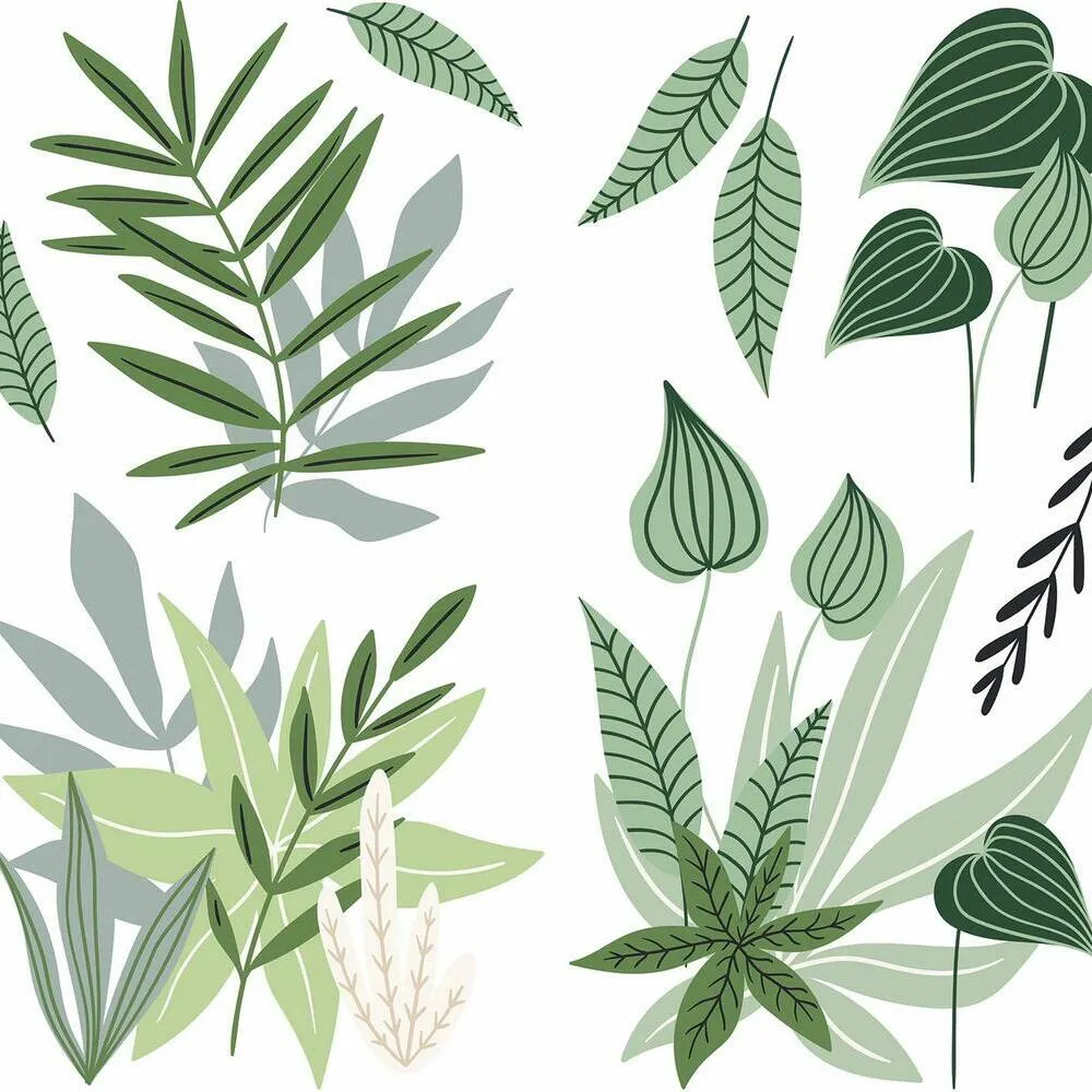 Tropical Leaves Peel and Stick Wall Decals
